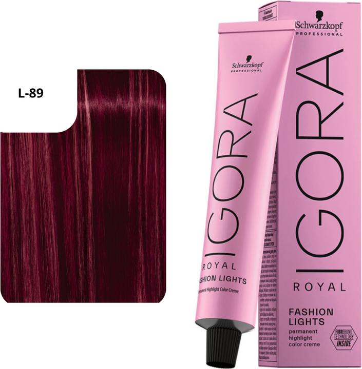 Actual product image Schwarzkopf Professional Igora Royal Fashion Lights - L-89 Red Purple (L-89 Red Purple)
