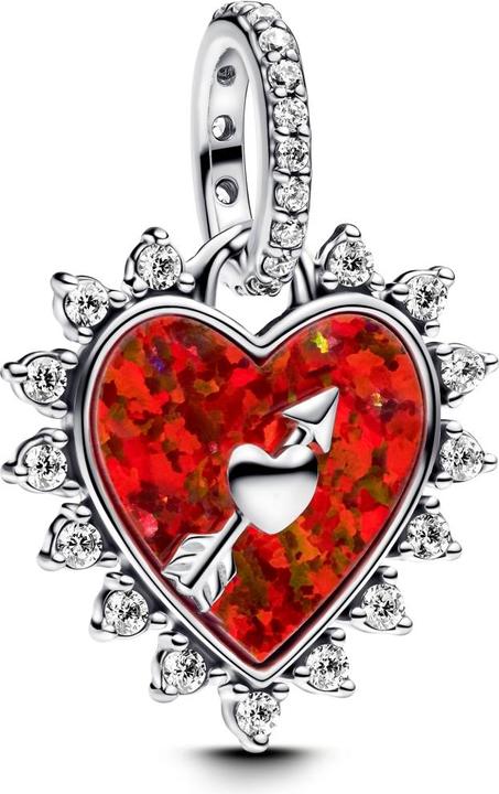 Pandora Spinnable Arrow Heart Dangle Charm (Sterling Silber 925)