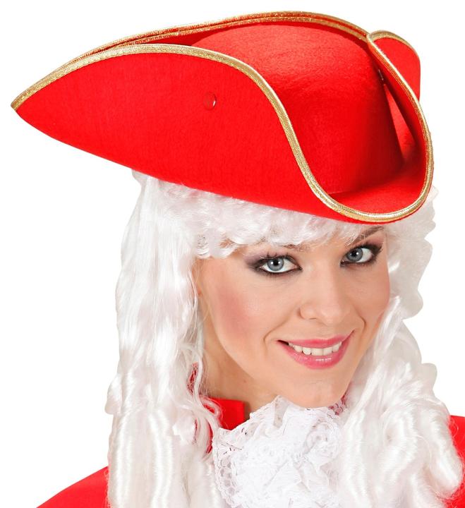 Produktbild Widmann Dreispitz Tricorn Rot mit Goldkante aus Filz