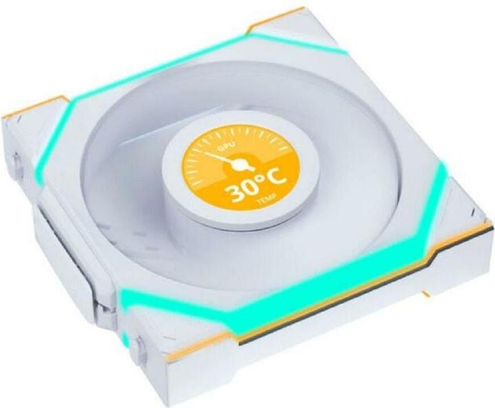 Produktbild Lian-Li UNI FAN SL Wireless LCD Lüfter, ARGB, PWM - Reverse Blade, 120 mm, weiss (120 mm, 1 x)