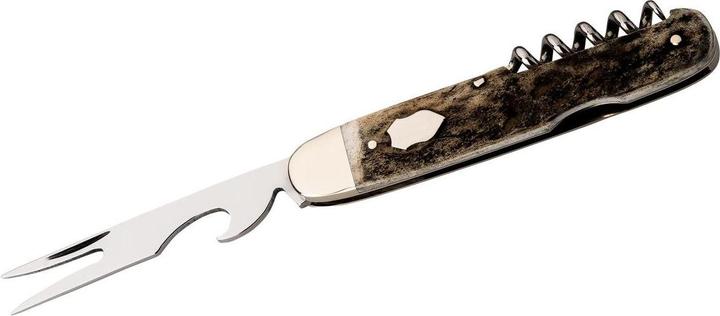 Produktbild Hartkopf-Solingen Hartkopf Taschenmesser Picknick, 3-teilig, 1.4034-Stahl, Hirschhorn, Neusilberbacken, Gravurplättch