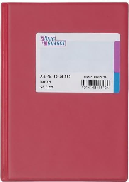 Actual product image König & Ebhardt Business book chequered red (96 x)