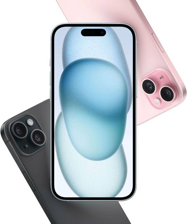 Produktbild Apple iPhone 15 (512 GB, Blue, 6.10", SIM + eSIM, 48 Mpx, 5G)