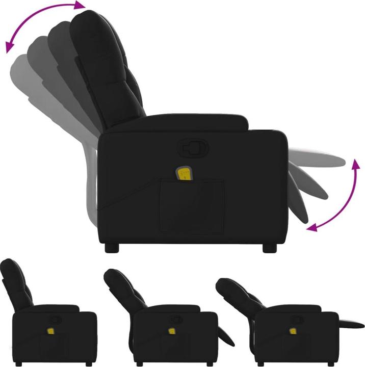 Image du produit VidaXL Fauteuil de massage noir similicuir,Couleur : noir,Matériaux