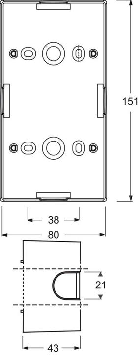 Actual product image Busch-Jaeger Surface-mounted housing 2-fold 1702-885