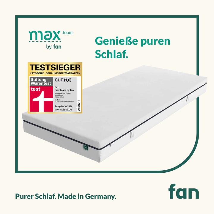 Produktbild Mara Vital Testsieger Matratze 2024 Stiftung Warentest - Komfortschaummatratze - f.a.n. max foam (90 x 200 cm)