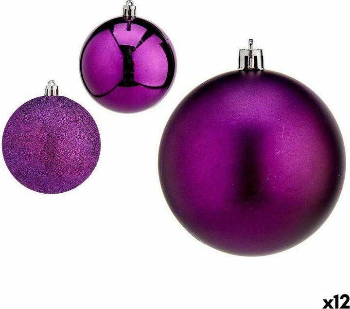 Immagine prodotto Krist+ Weihnachtskugeln-Set Lila Kunststoff 8 x 8 x 47 cm (12 Stück) (12 -parte)