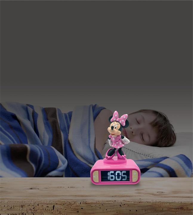Productafbeelding Lexibook Disney Minnie wekker met 3D nachtlicht figuur en speciale ringtones