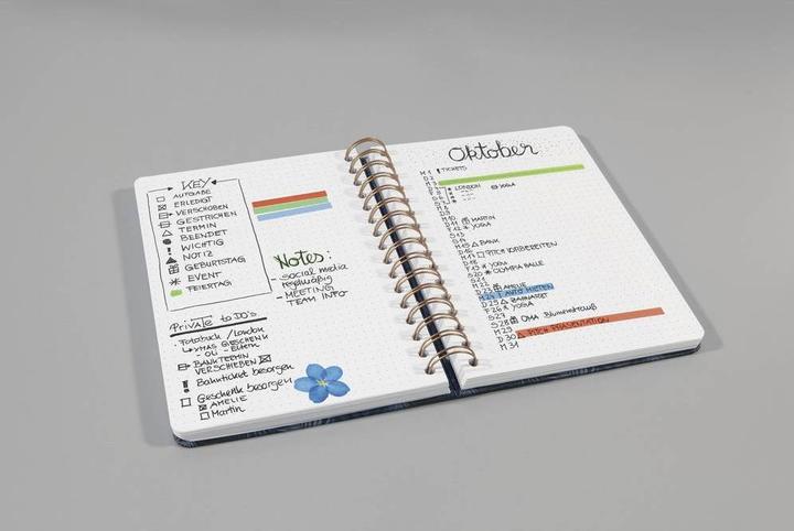 Produktbild Sigel Spiral-Notizbuch Jolie (A5, Kariert, Harter Einband)