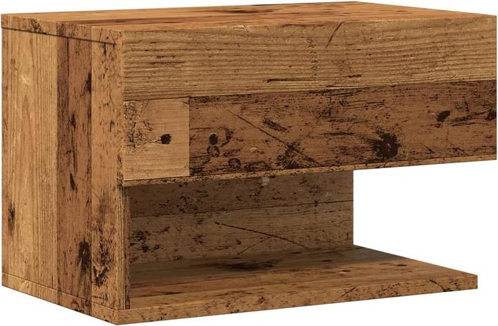 Produktbild VidaXL Wand Nachttisch Nachtschrank Nachtkommode Hängend 2 Stk. Altholz-Optik (46 x 29.5 x 30 cm)