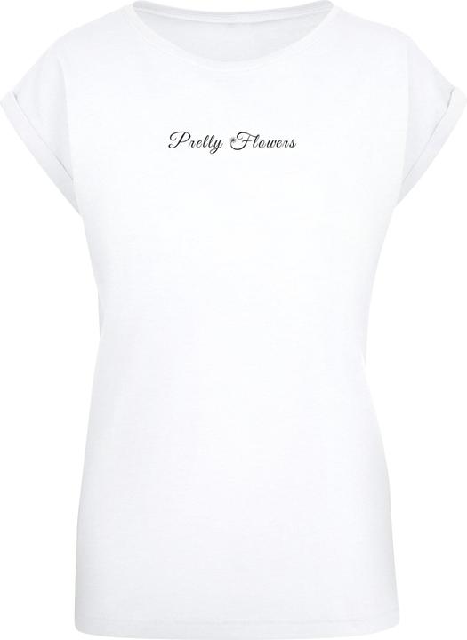 Produktbild Merchcode Ladies Pretty Flowers - Extended Shoulder Tee - 116879 (XXL)