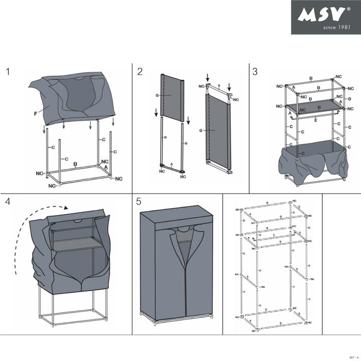 Produktbild MSV Mason (90 x 50 x 160 cm)