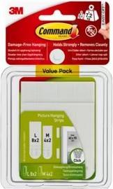 Actual product image 3M Command strips til billedophaeng Value Pack, hvid