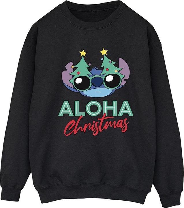 Disney Lilo And Stitch Christmas Tree Shades Sweatshirt (XL)