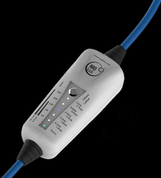 Actual product image NRGkick 16A, type 2, light (Type 2, 11 kW, 16 A, CEE 16)