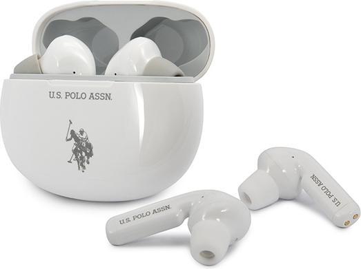 Produktbild U.S. Polo US Polo słuchawki Bluetooth USTWS1WH TWS + stacja dokująca biały/white (ANC, 5 h, Kabellos)