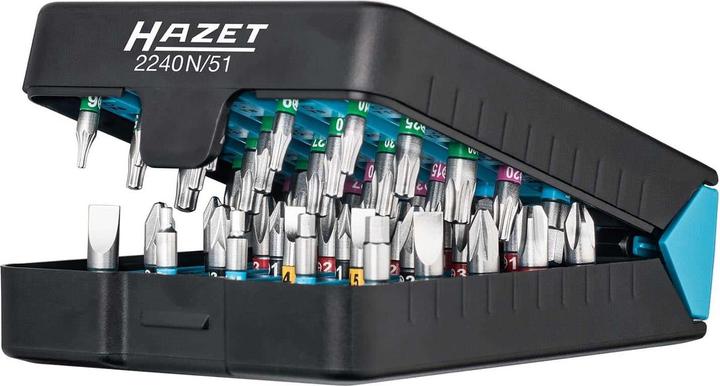 Image du produit HAZET Jeu d'embouts-tournevis (bits) 2240N/51 ∙ Hexagone massif 6,3 (1/4 pouce) ∙ Profil Pozidriv P… (6,3 mm)