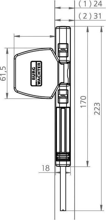 Produktbild Burg Wächter Fenstersicherung Winsafe WS 44 W SB