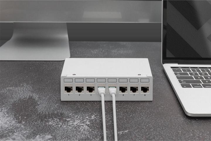 Actual product image Digitus CAT 6A Keystone Jack, shielded, 8 pieces. tool-free connection (Keystone module)
