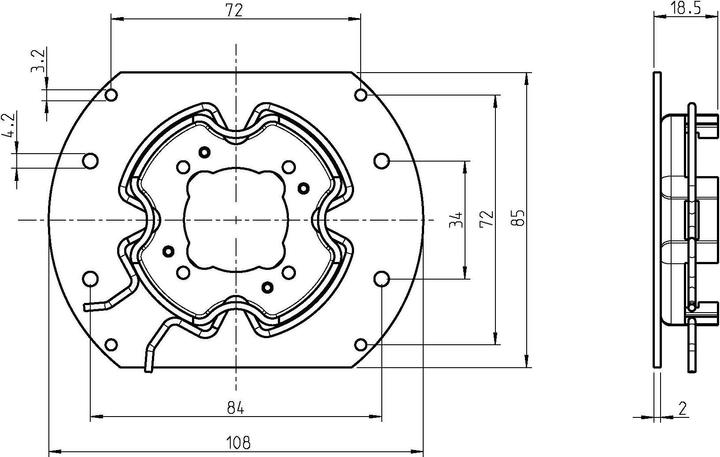 Produktbild Rademacher Click-Antriebslager 4015K-06 - für Kömmerling, Rehau und Thyssen Aufsatzrollladenkästen (Lagergehäuse)