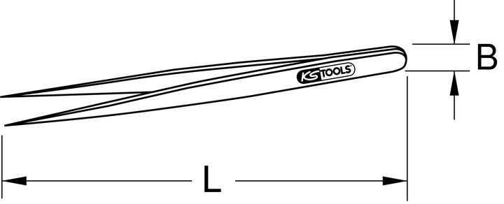 Actual product image KS Tools TITANplus tweezers
