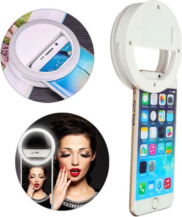 Immagine prodotto JTI Lampada/anello universale per selfie con diverse modalità di luce - Bianco