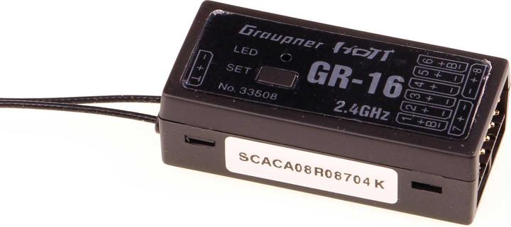 Produktbild Graupner GR-16 2,4GHZ HOTT 8K EMPFÄNGER