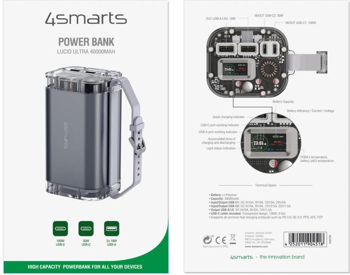 Produktbild 4smarts Lucid Ultra (40000 mAh, 100 W, 148 Wh)