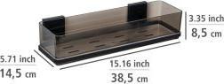 Actual product image Wenko Vacuum-Loc® Maxiablage Mod. Quadro Schwarz Befestigen ohne Bohren