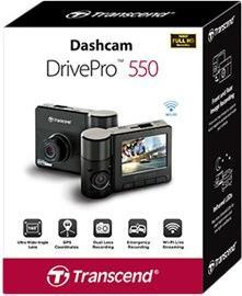 Produktbild Transcend Dashcam - DrivePro 550 - 128GB (Saugnapfhalterung (Bluetooth, GPS-Empfänger, WLAN, Eingebautes Display, Eingebaute Anzeige, UHD)