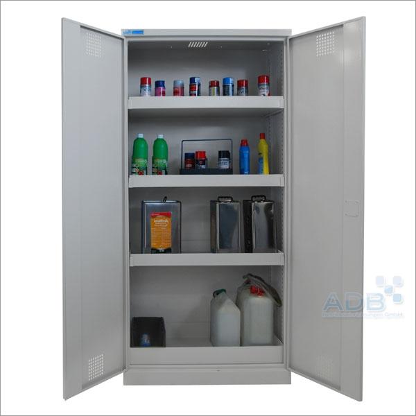 Produktbild ADB Umweltschrank 40729 lichtgrau 92,0 x 58,0 x 192,0 cm, aufgebaut