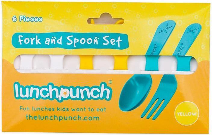 Image du produit Lunch Punch Set de 6 mini-couverts Jaune (3 pièce(s), Fourche)