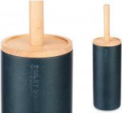 Actual product image Berilo high resin toilet brush holder with black bamboo t