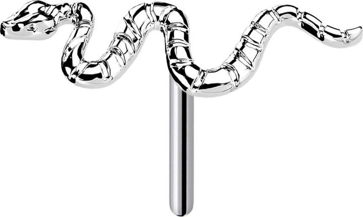 Star Piercing Threadless silber Schlange (ohne Messing, Titan G23)