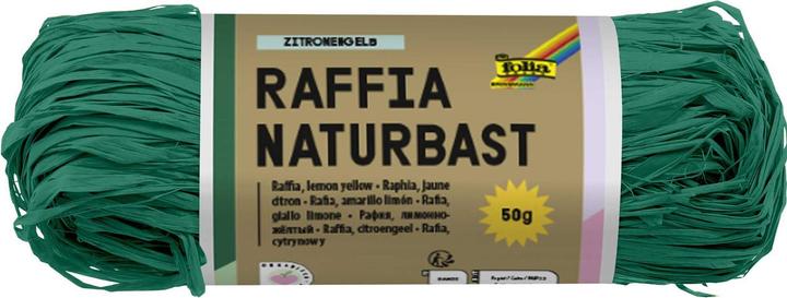 Produktbild Folia Bringmann Naturbast Raffia 50g Smaragdgrün