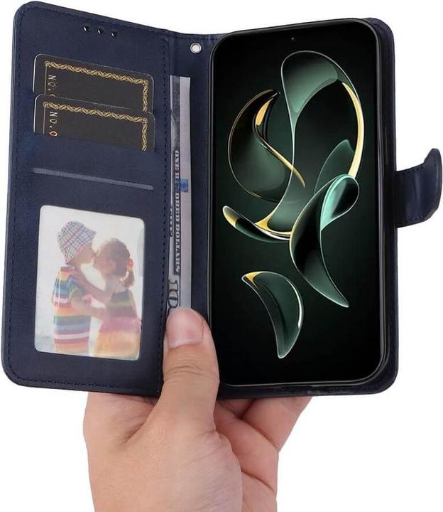 Produktbild Cover-Discount Xiaomi 13T / 13T Pro - Premium Handyhülle Etui dunkelblau (Xiaomi 13T, Xiaomi 13T Pro)