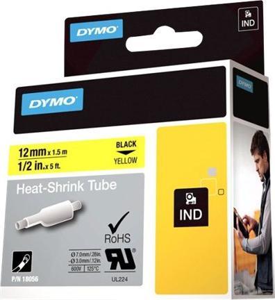 Actual product image Dymo Rhino Heat Shrink Tube 12mm Yellow (1.20 cm, Yellow)
