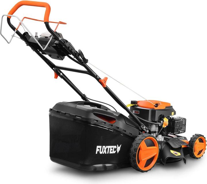Actual product image Fuxtec Petrol lawn mower with electric starter zipgo® (Rechargeable battery operated)