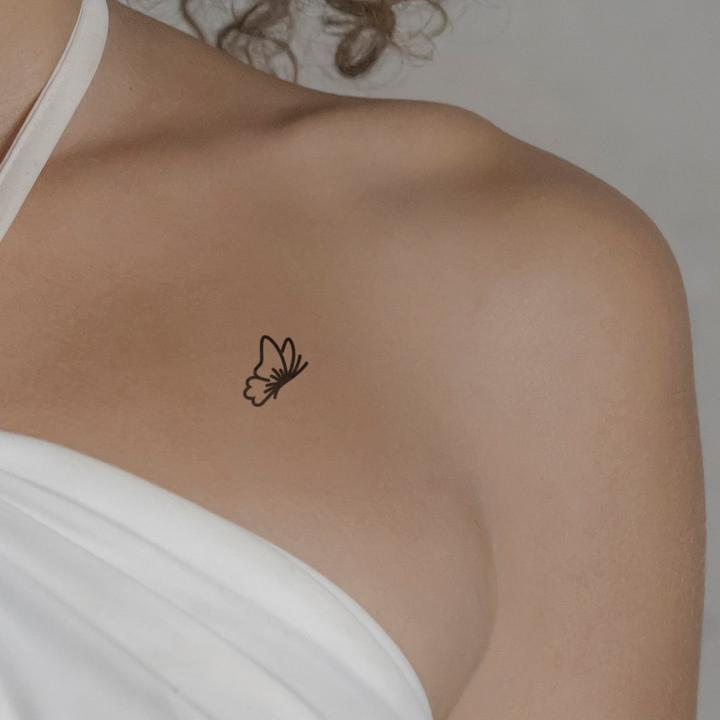 Actual product image minink Temporary tattoo - Flying butterfly