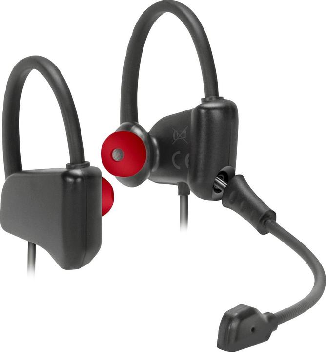 Actual product image Speedlink JUZAR Headset Ear-hook, In-ear connector Black, Red (Cable)