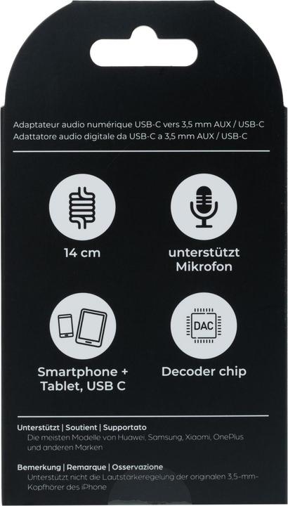 Produktbild Onit Digital-Audio-Adapter Premium USB-C auf 3.5 mm (USB Typ C, USB Typ C, 3.5mm Klinke)