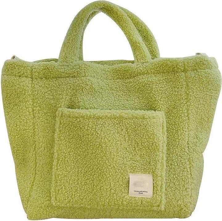 Actual product image Only-Bags.Store Kunstfell-Tasche mit abnehmbarem Riemen - leicht, geräumig und vielseitig für den täglichen