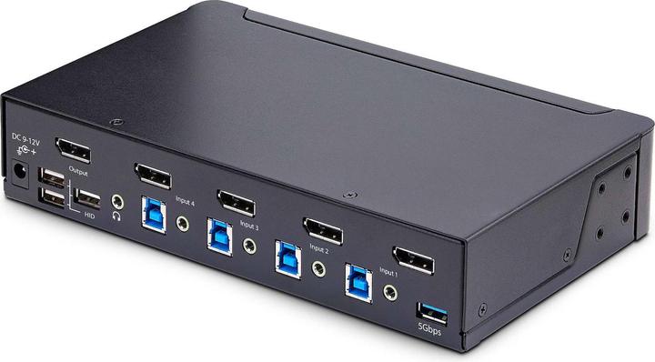 StarTech com 4-Port DisplayPort KVM Switch, 8K 60Hz / 4K 144Hz, Single Display, DP 1.4, 2x USB 3.0 P