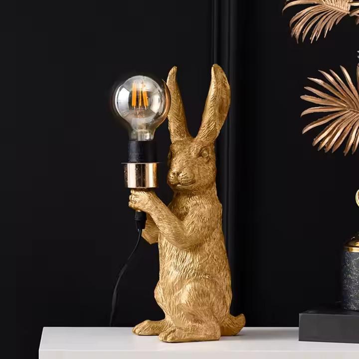 Immagine prodotto Hermex Hasenlampe Nachttischlampe Tiermotiv-Beleuchtung Hasen-Dekoleuchte (E27)
