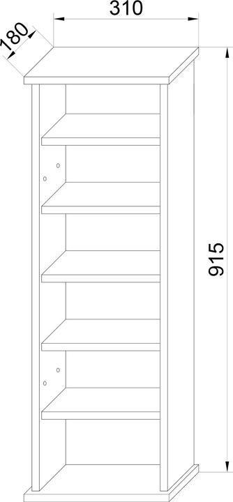 Nutritional values and ingredients VCM Holz CD DVD Stand Regal Glastür Tilano M (92 x 31 x 18 cm)
