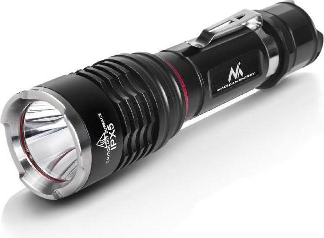 Maclean MCE220 MCE220 LED Cree 800 Lumen Taschenlampe + Ladegerät + Fahrradhalterung (10 cm, 800 lm)