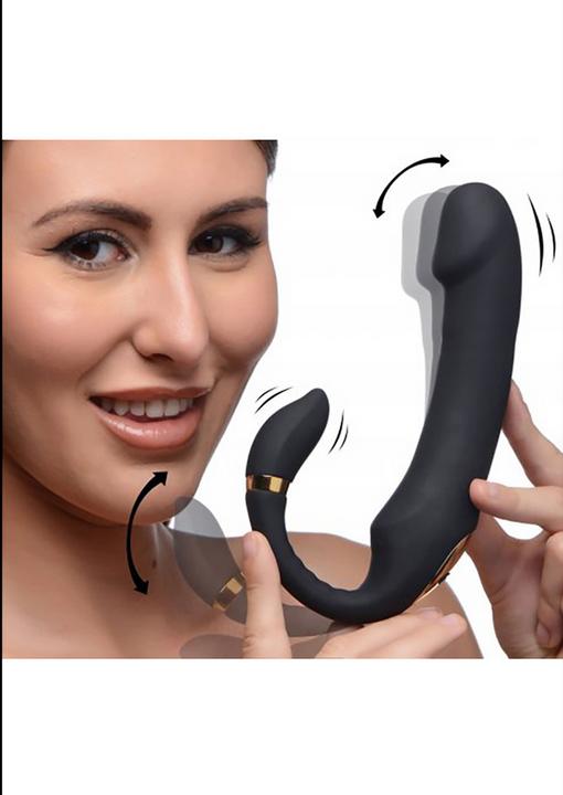 Actual product image Shots 10X Pleasure Silicone Vibrator with Clit Stimulator