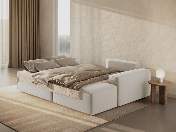 Actual product image Micadoni Velvet Right Corner Sofa With Bed Function And Box, "Jodie", 3 Seats, 246x151x86Made in Europe (Corner sofa)