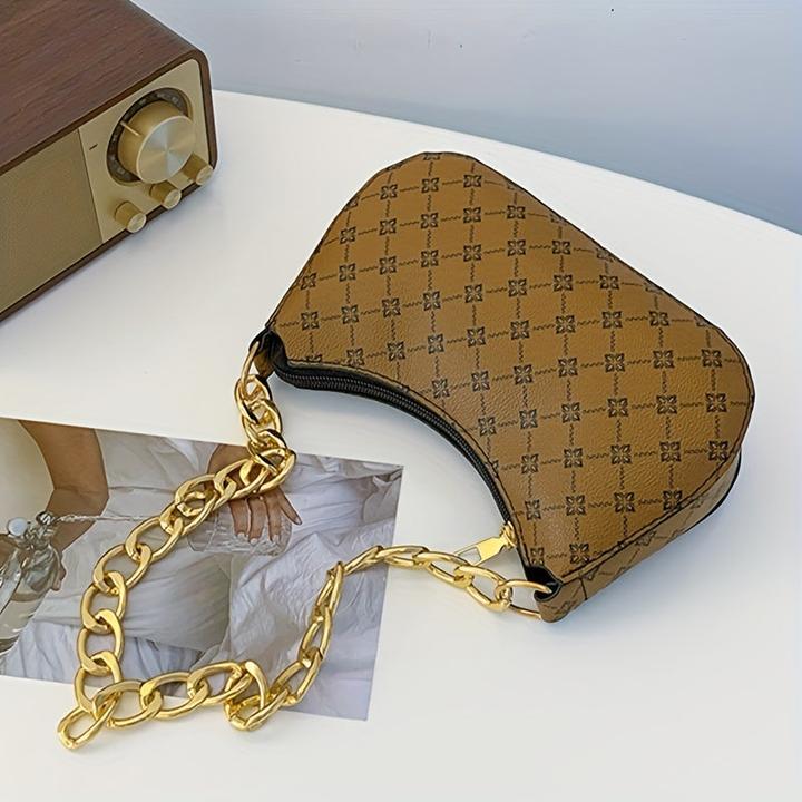 Image du produit Only-Bags.Store Sac d'épaule classique imprimé rétro, sac à bandoulière simple, sac à main décontracté, shopping