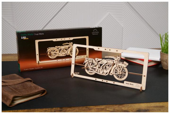 Produktbild Ugears 70194 Indie Moto 2.5D Puzzle - Indie Moto 2.5D Puzzle